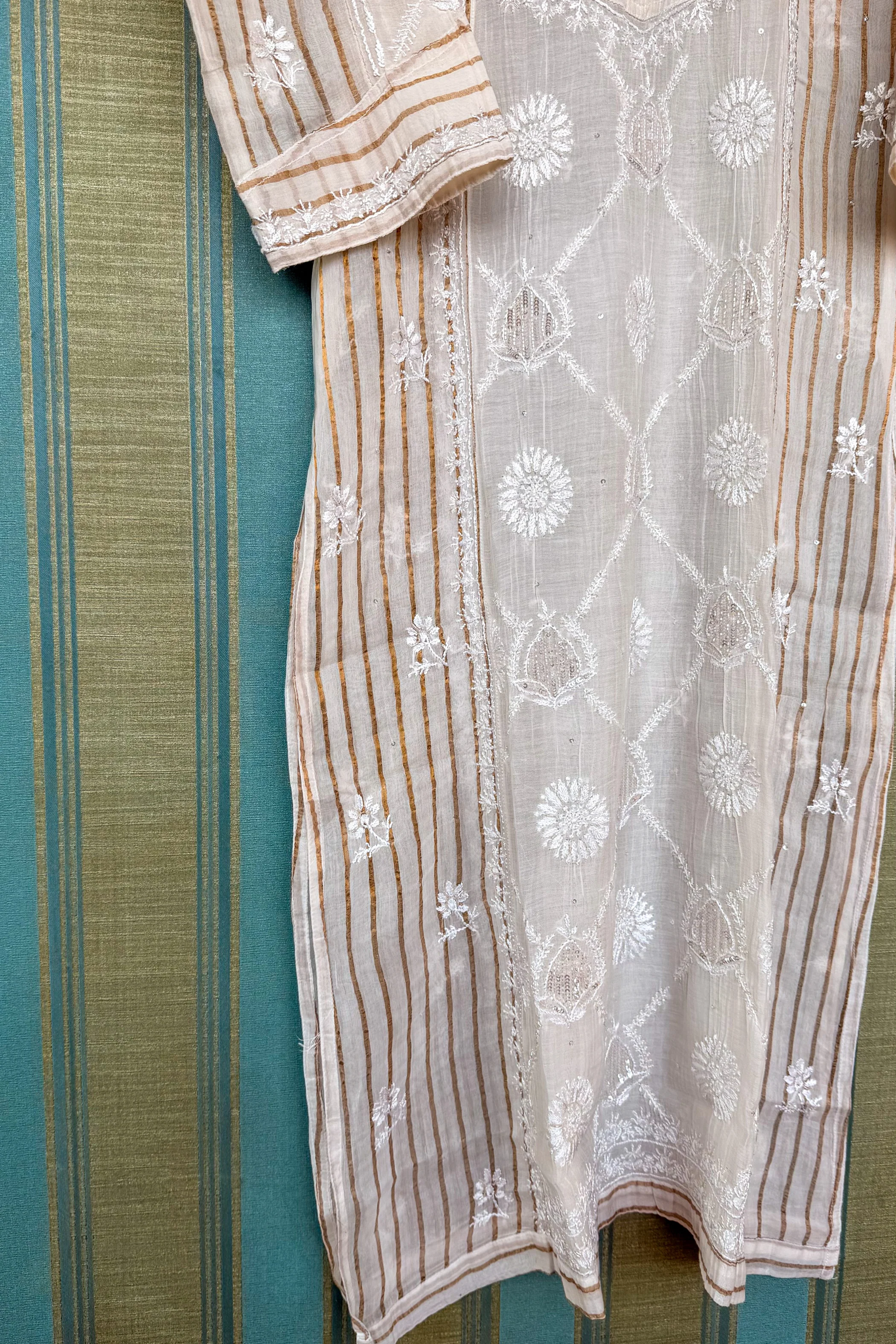 Arsh Handmade Mul Chanderi Kurti - Image 7