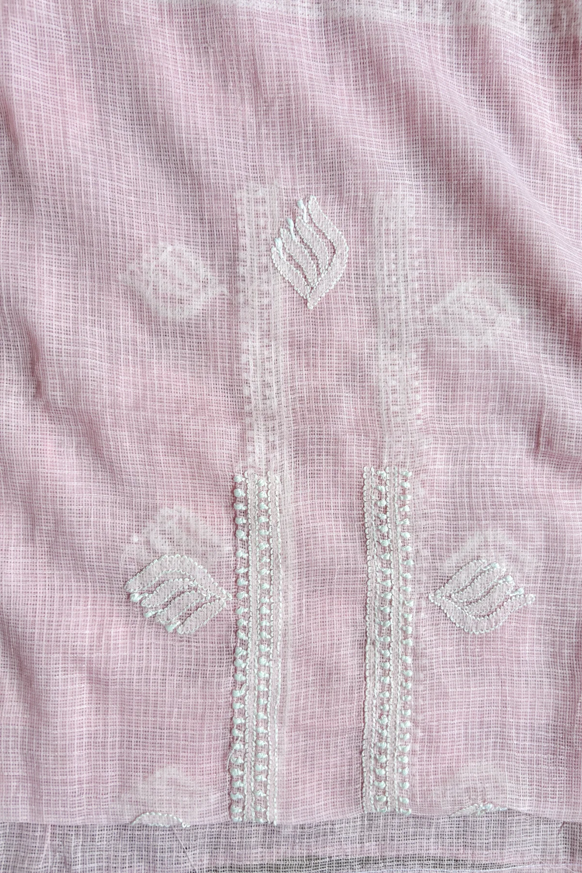 Arsh Hand Embroidered Pure Kota Doria Chikan Suit Piece - Image 6