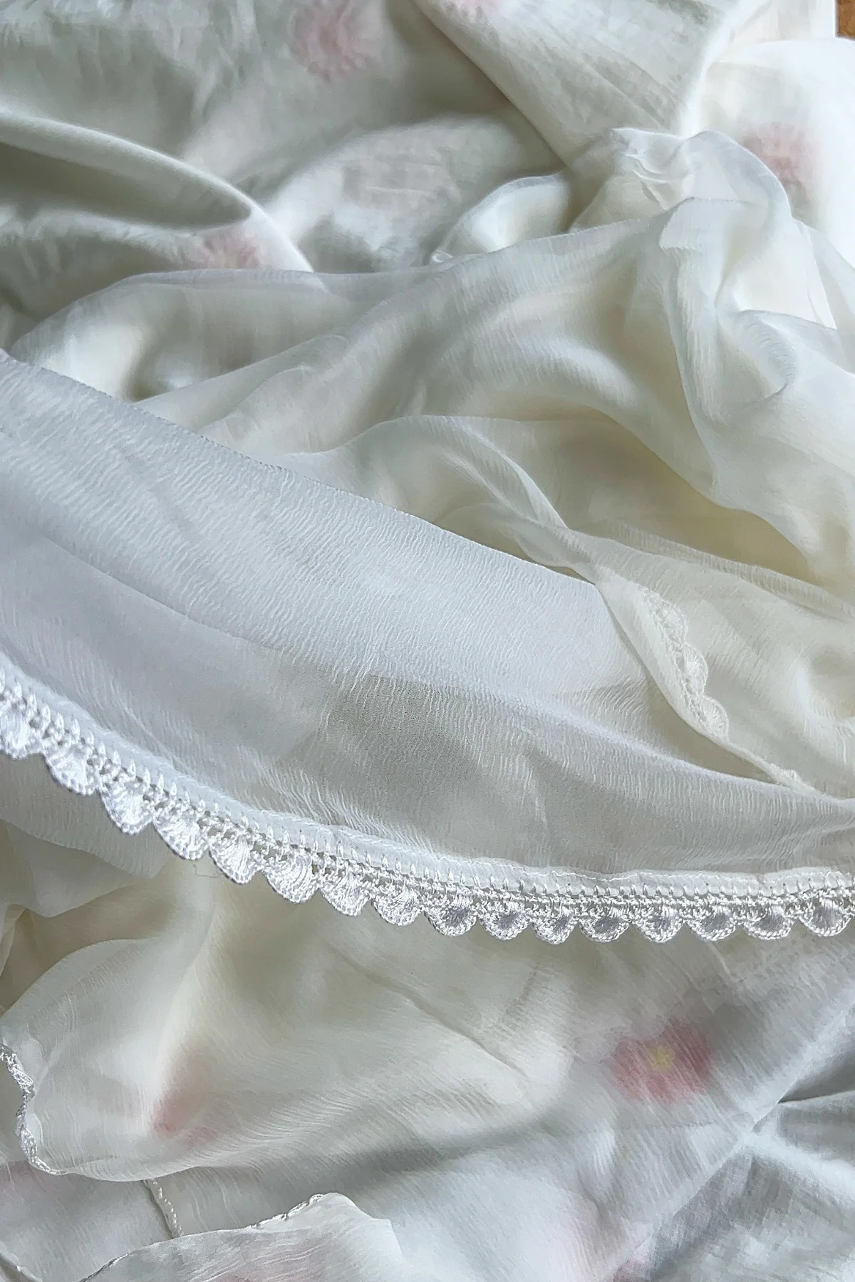 Arsh Hand Embroidered Pure Cotton Unstitched Chikan Suit - Image 5