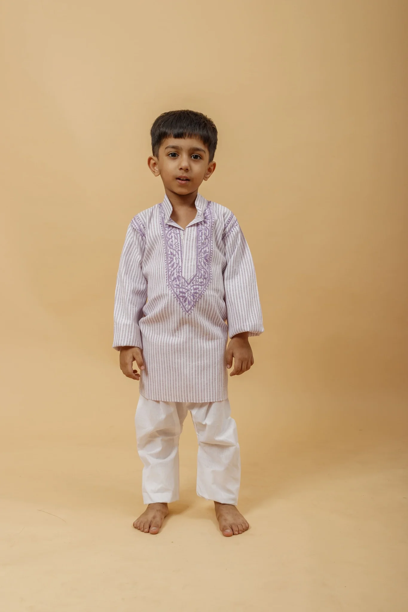 Arsh Handcrafted Boys Kurta Pajama Chikankari Set