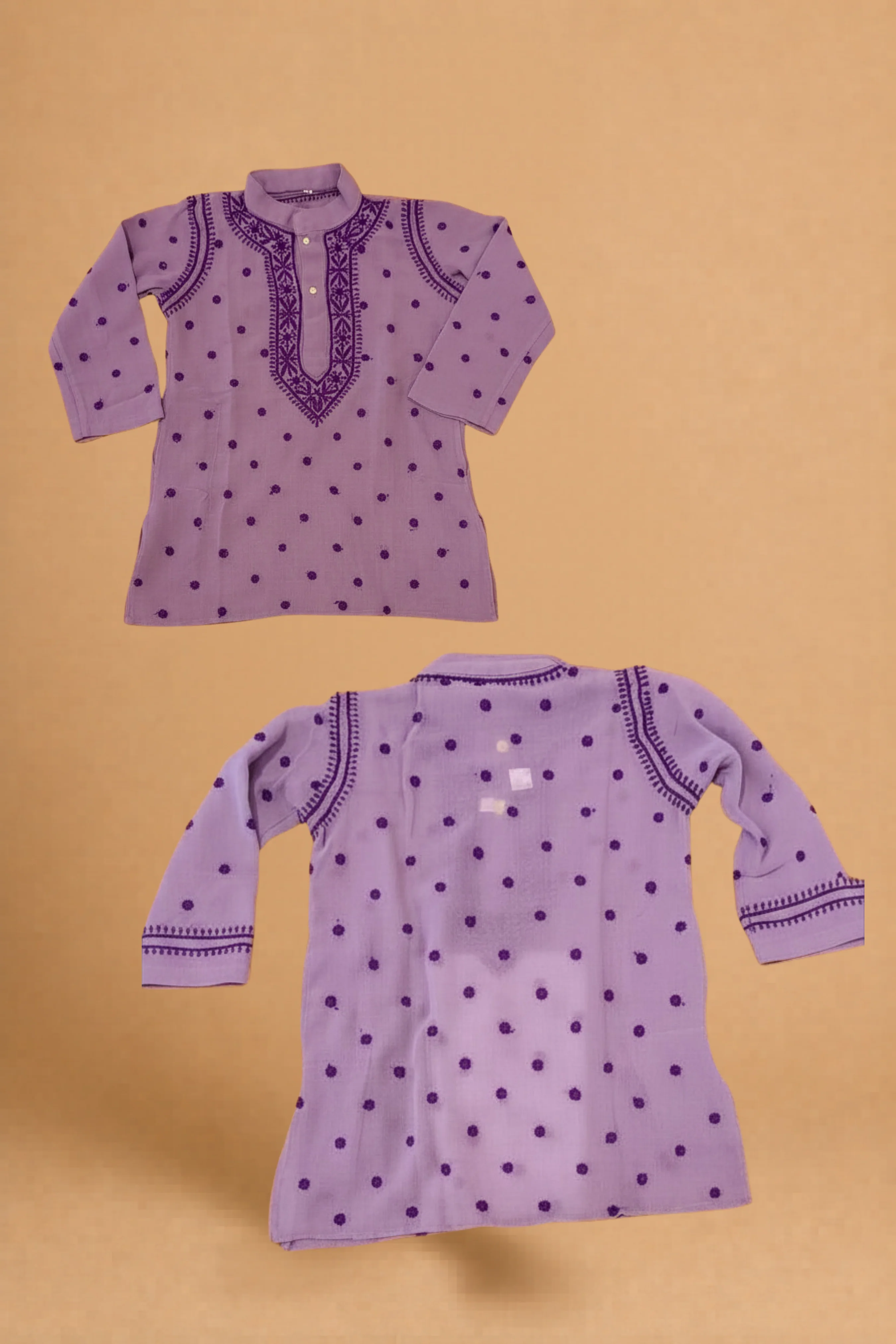 Arsh Handcrafted Boys Kurta Pajama Chikankari Set - Image 2