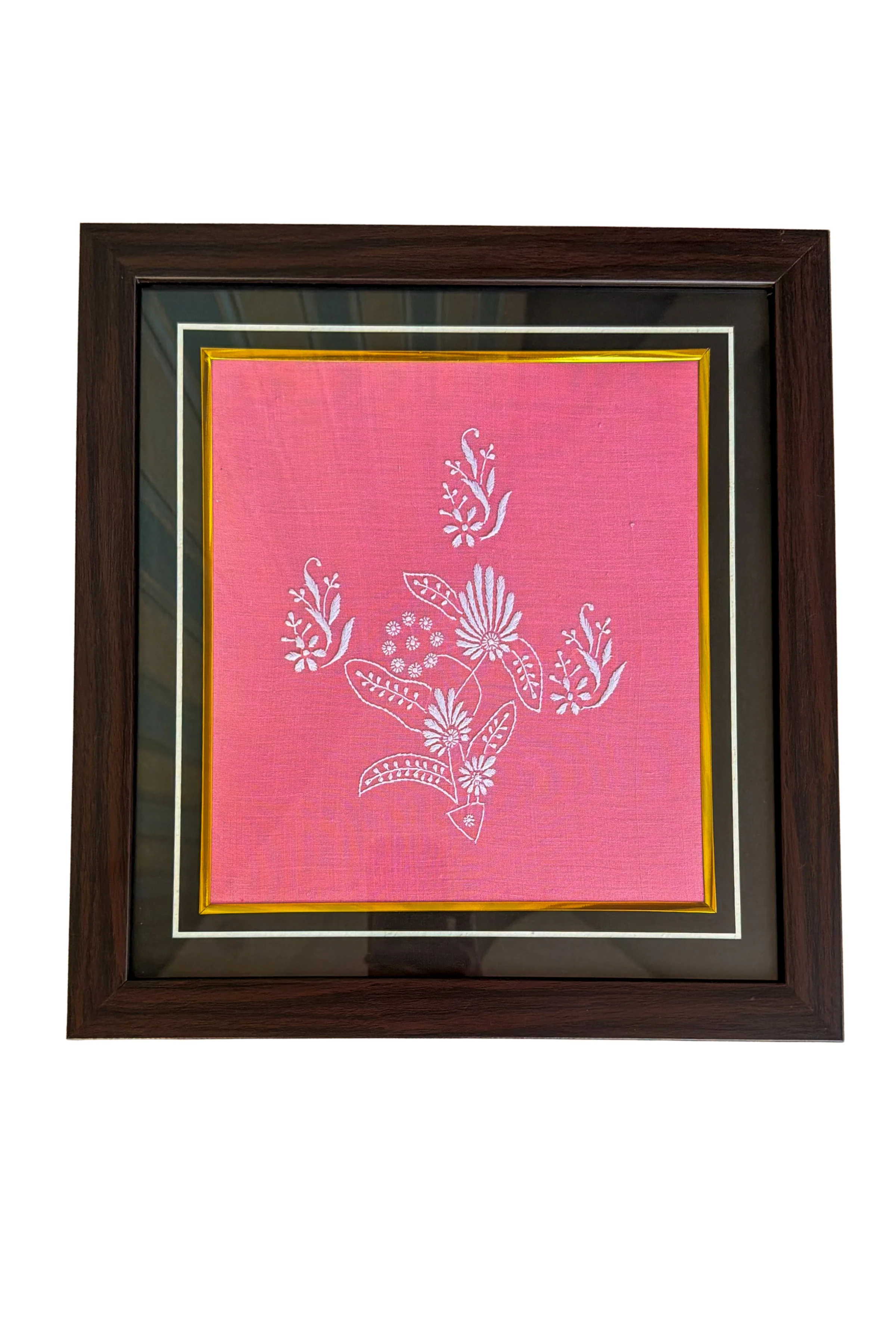 Arsh Handcrafted Chikankari Wall Frame Set (2 Pieces) - Image 2