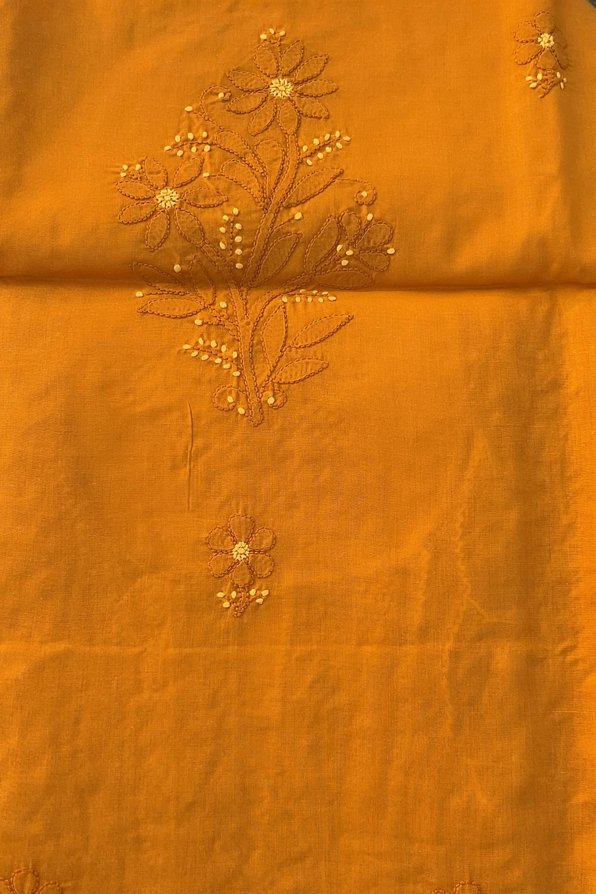 Arsh Handcrafted Cotton Unstitched Chikankari 3pc Suit Length - Image 7