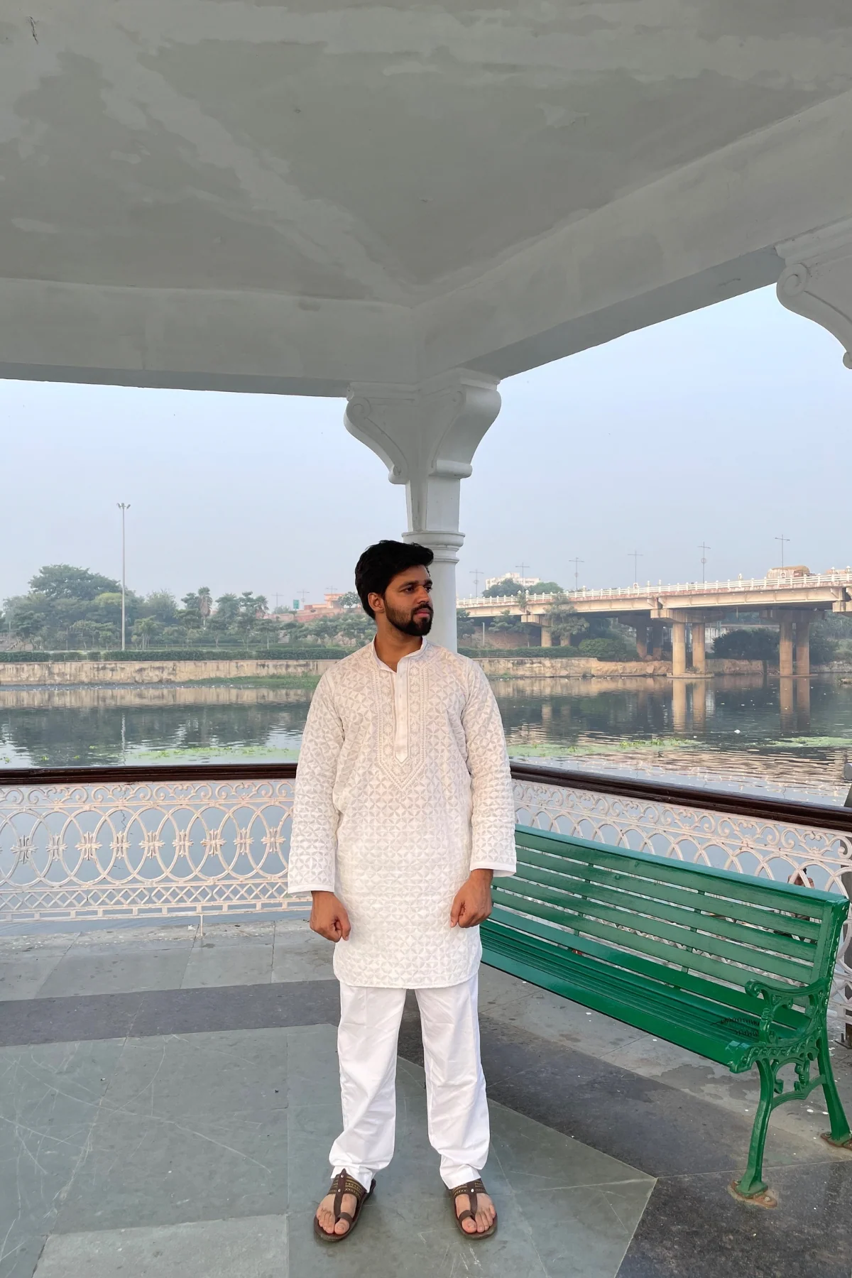 Arsh Handcrafted Full Front Embroidered Chikankari Mens Kurta - Image 2