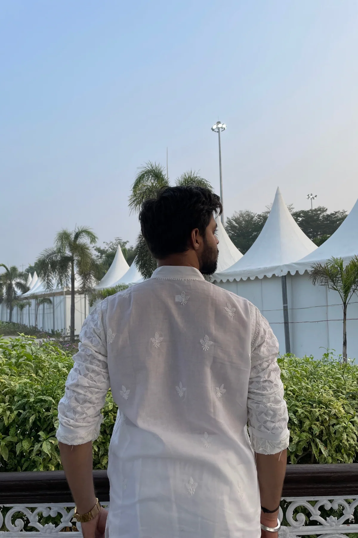 Arsh Handcrafted Full Front Embroidered Chikankari Mens Kurta - Image 3