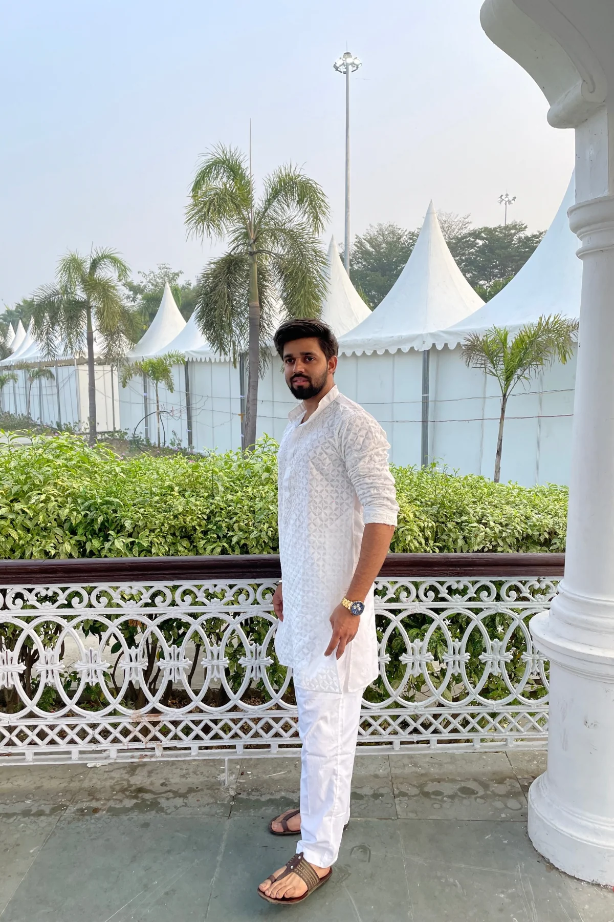 Arsh Handcrafted Full Front Embroidered Chikankari Mens Kurta - Image 6