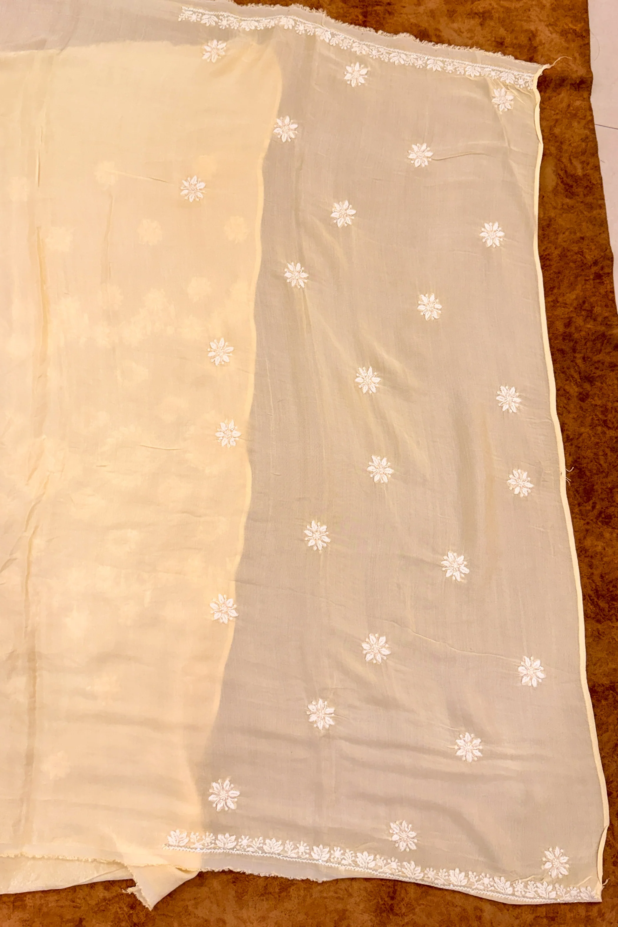 Arsh Handcrafted Modal Satin Unstitched Chikankari Suit Set - Image 8