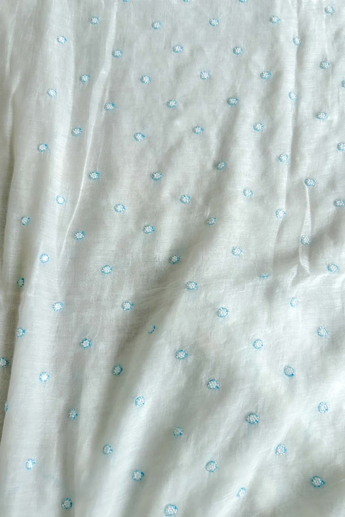 Arsh Handcrafted Mul Chanderi Unstitched Chikankari Kurti and Dupatta set - Image 6