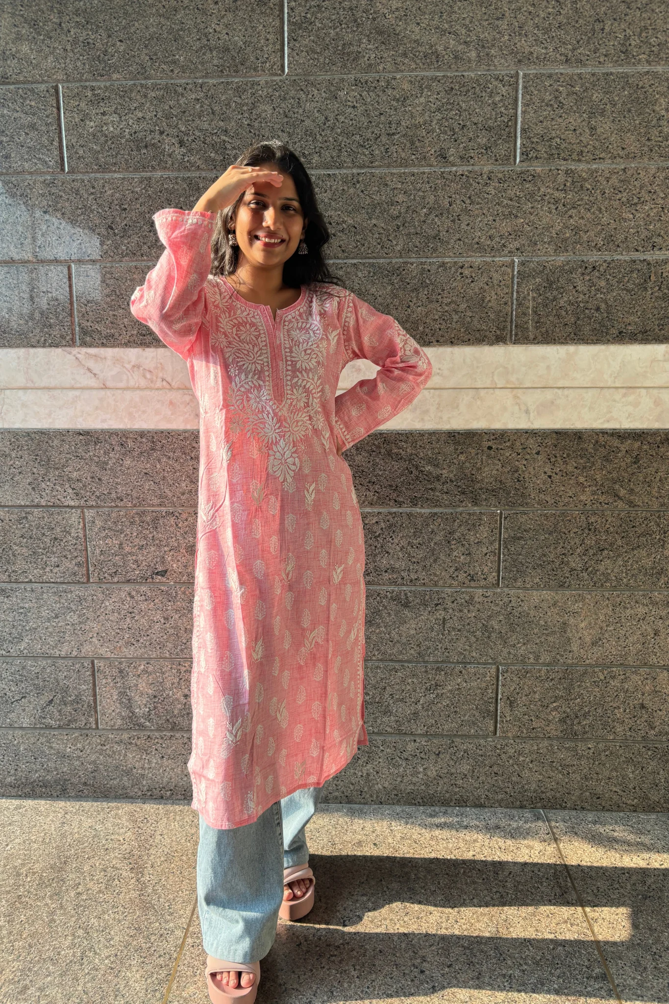 Arsh Handcrafted Printed Pure MulMul Cotton Kurti - Image 2
