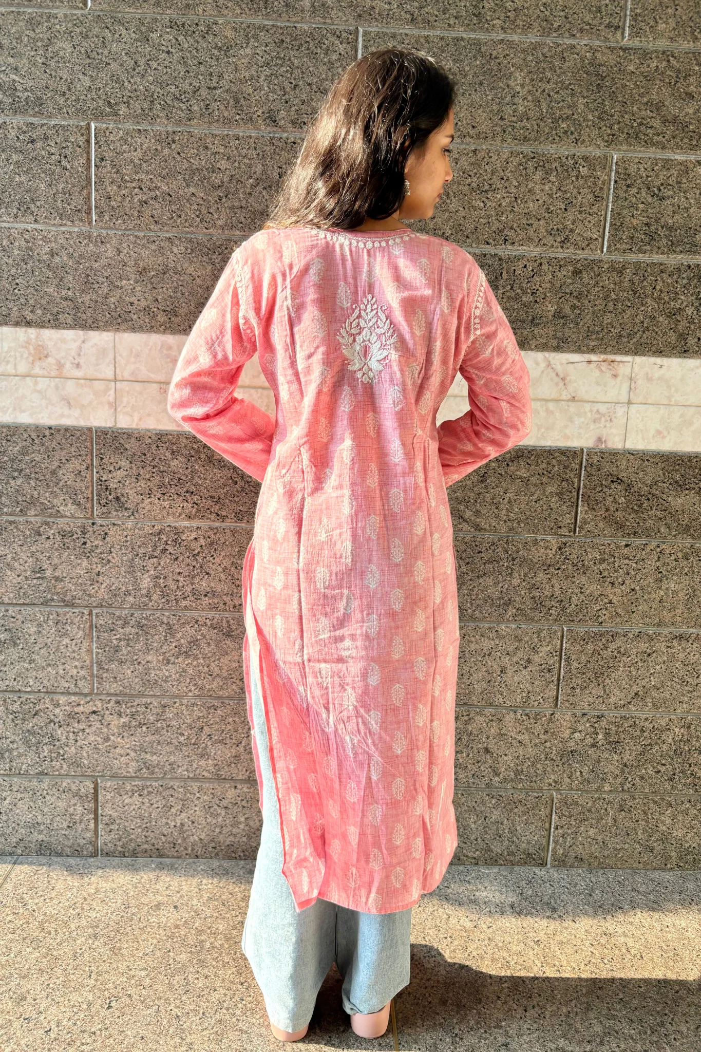Arsh Handcrafted Printed Pure MulMul Cotton Kurti - Image 3