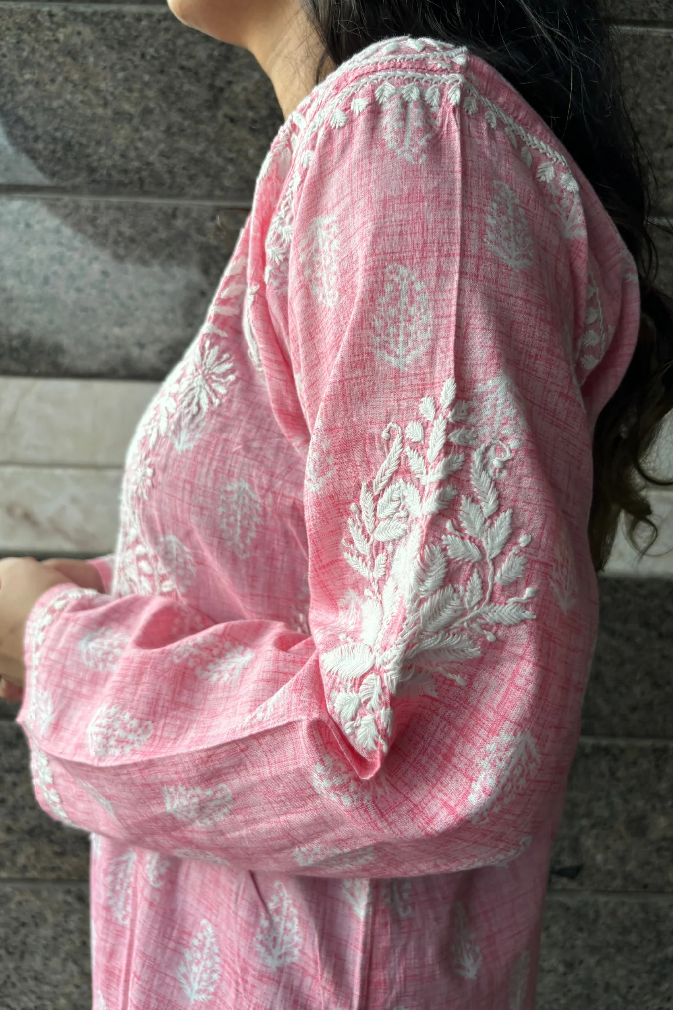 Arsh Handcrafted Printed Pure MulMul Cotton Kurti - Image 4