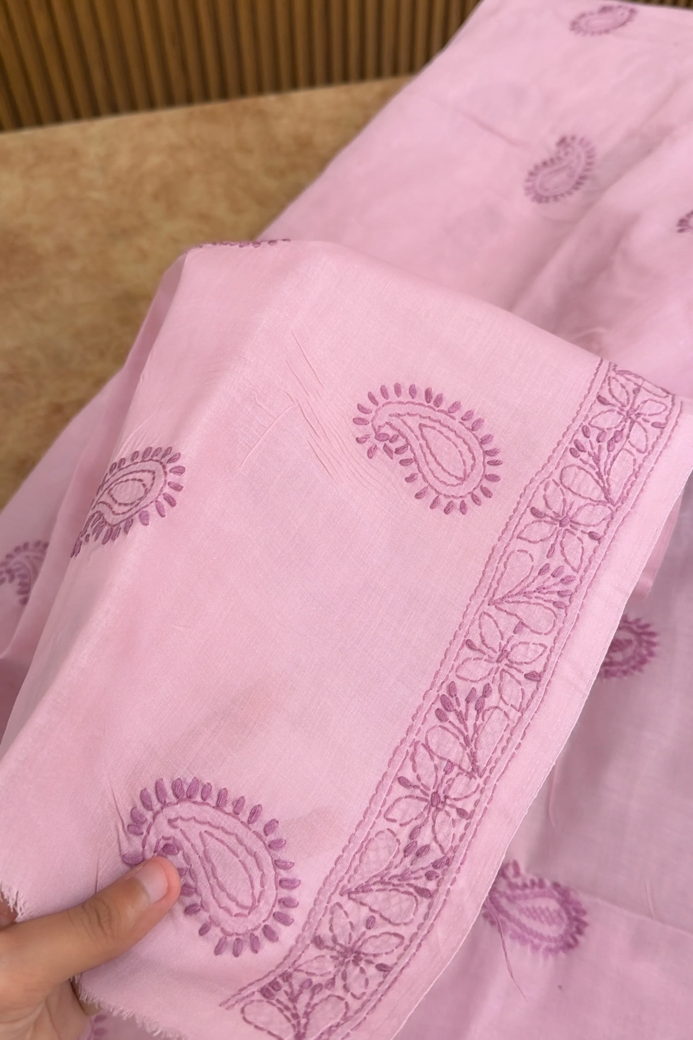 Arsh Handcrafted Pure Cotton Unstitched Chikankari Kurti Pc - Image 7