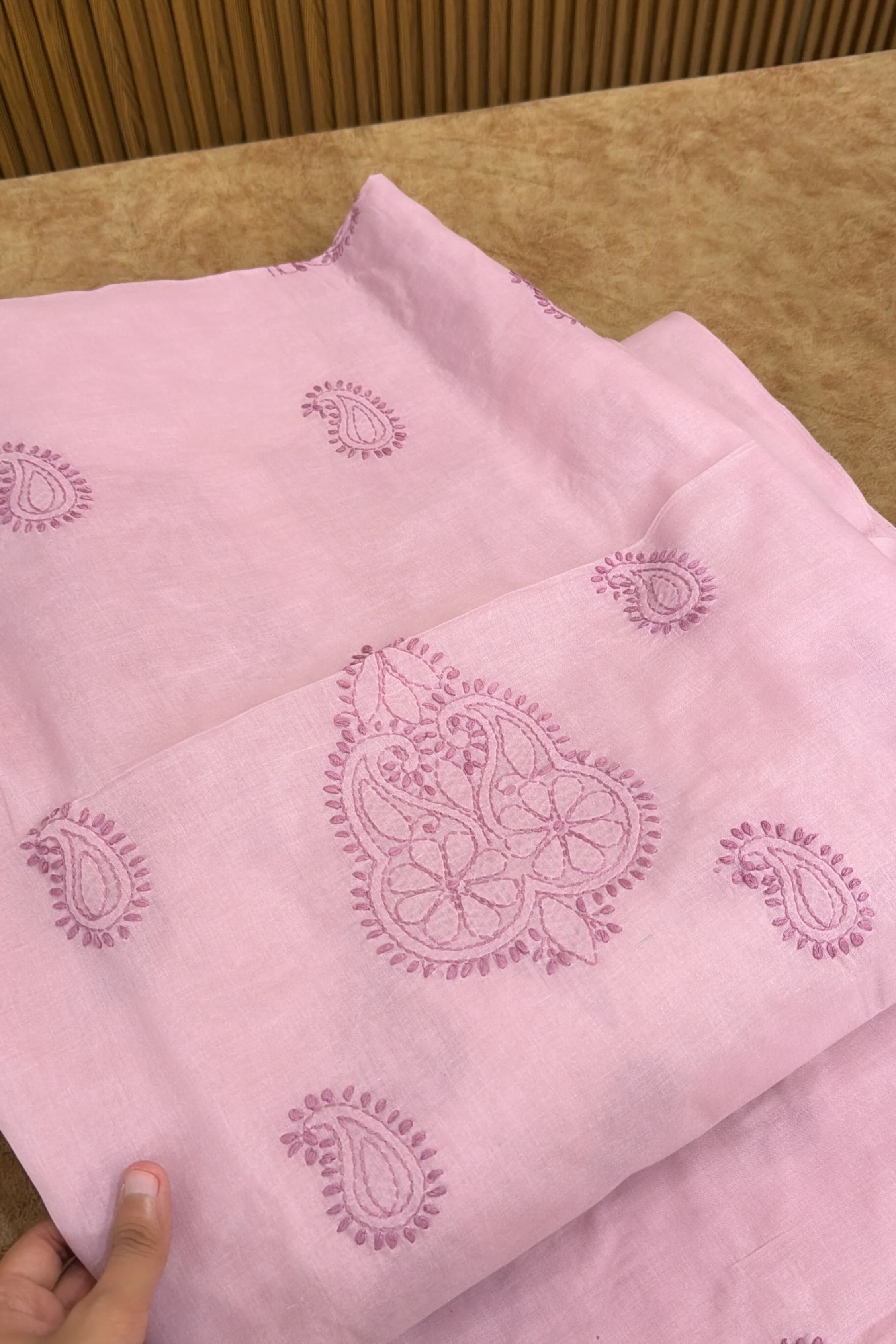 Arsh Handcrafted Pure Cotton Unstitched Chikankari Kurti Pc - Image 8