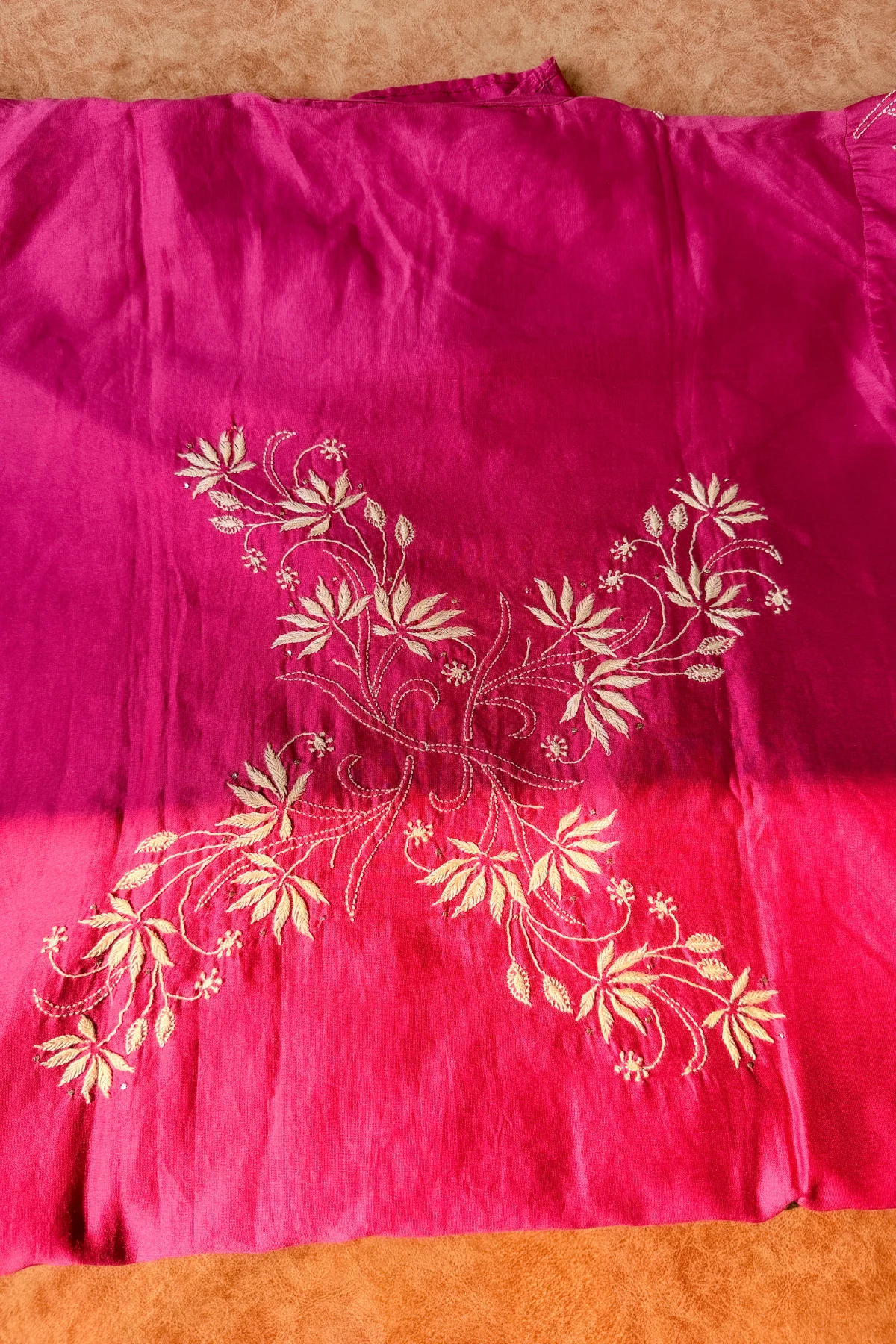 Arsh Handcrafted Pure Chanderi Silk Kurti - Image 3