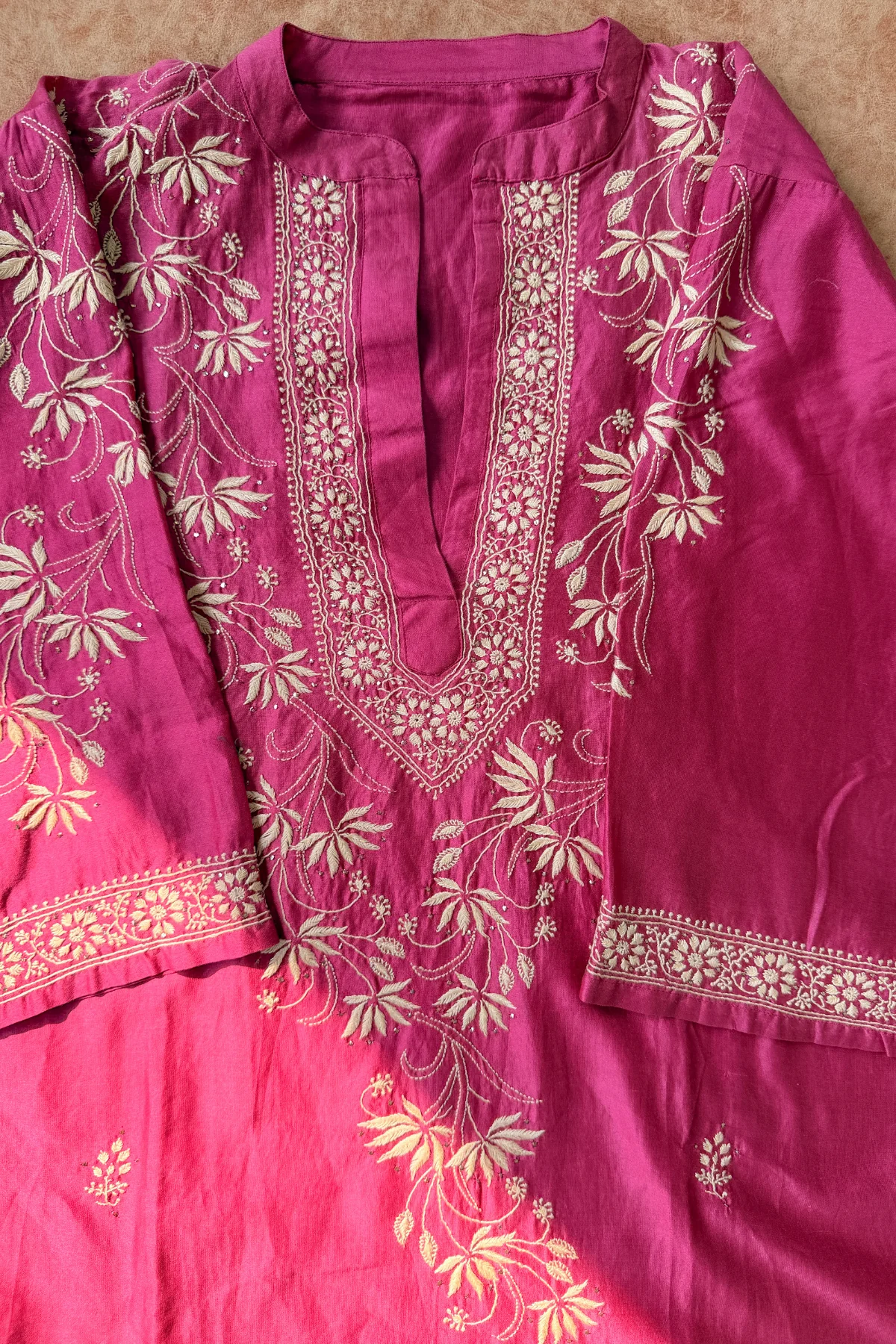 Arsh Handcrafted Pure Chanderi Silk Kurti - Image 4