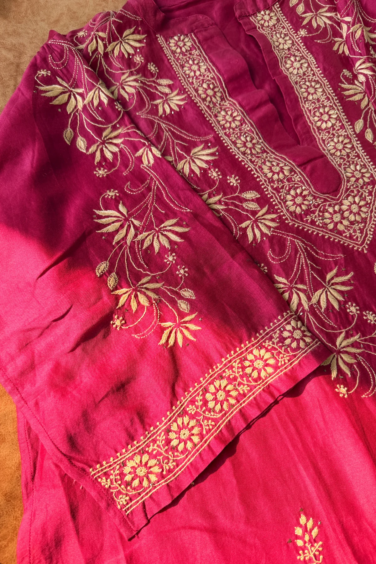 Arsh Handcrafted Pure Chanderi Silk Kurti - Image 5
