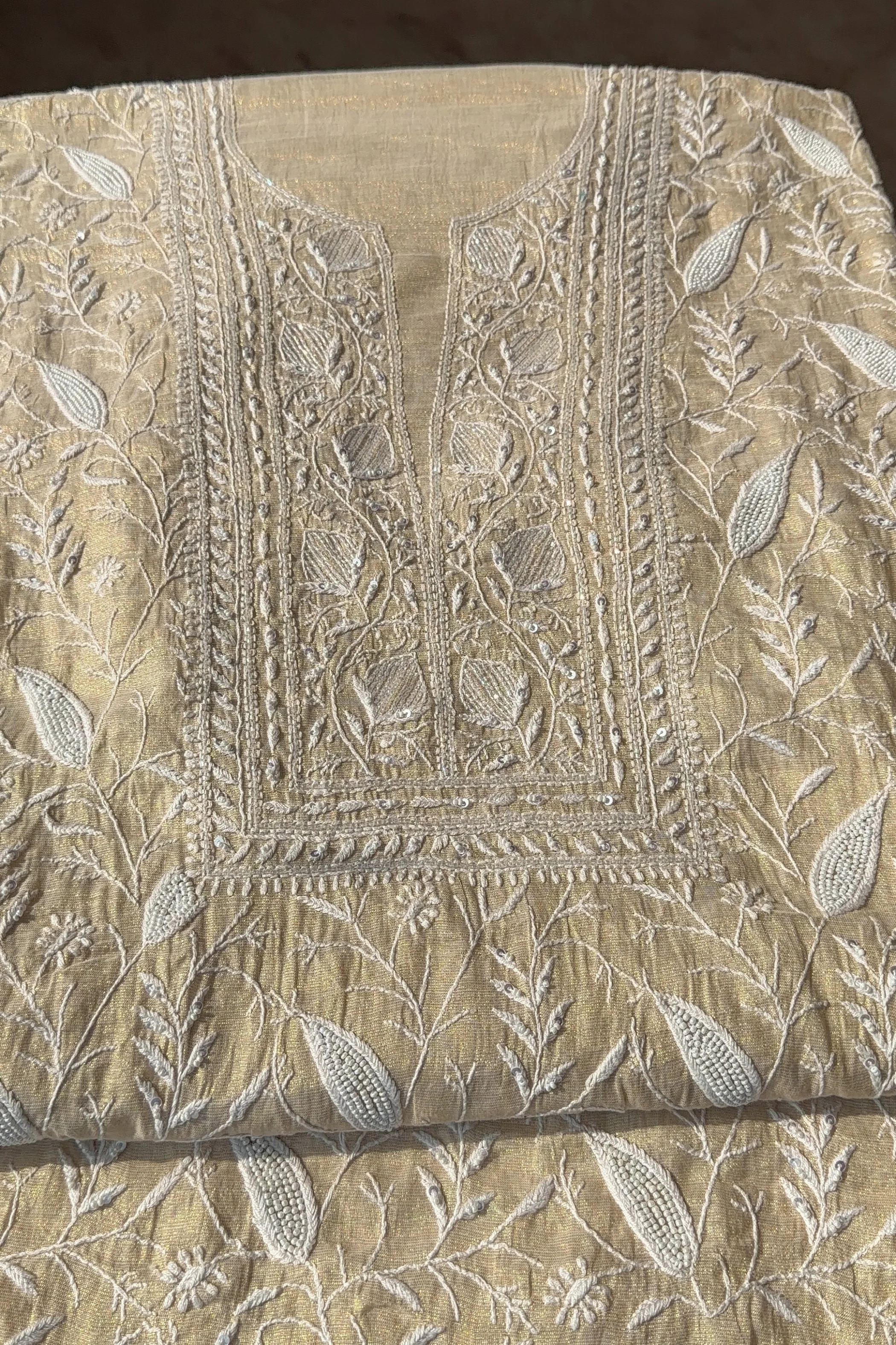 Arsh Handcrafted Pure Tissue Kurti and Dupatta set. - Image 7