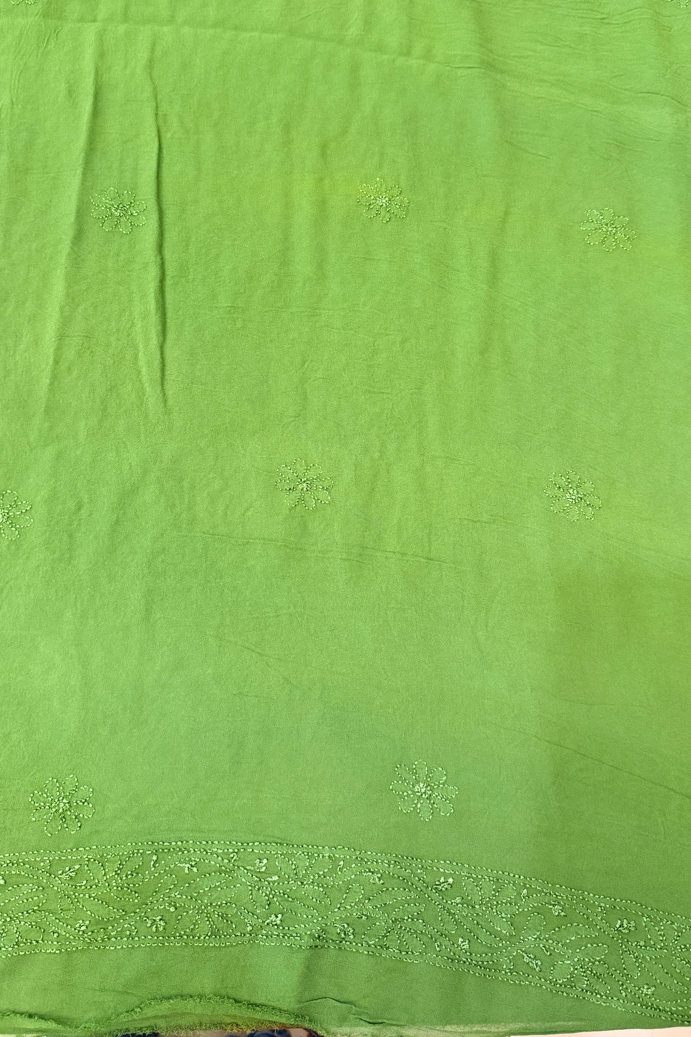 Arsh Handcrafted Pure Viscose Georgette Unstitched Chikankari 2pc Set - Image 3
