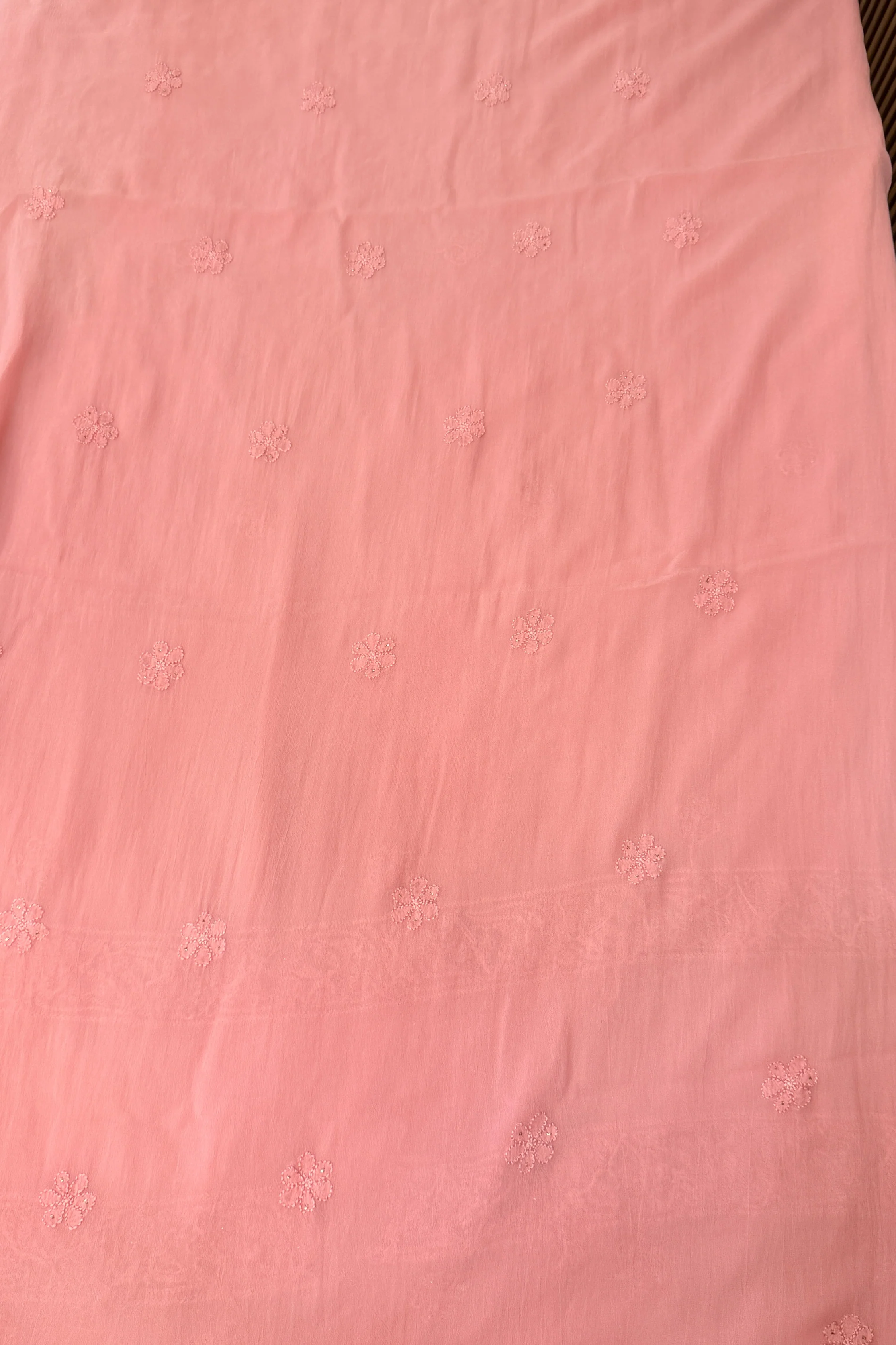 Arsh Handcrafted Pure Viscose Georgette Unstitched Chikankari 2pc Set - Image 3