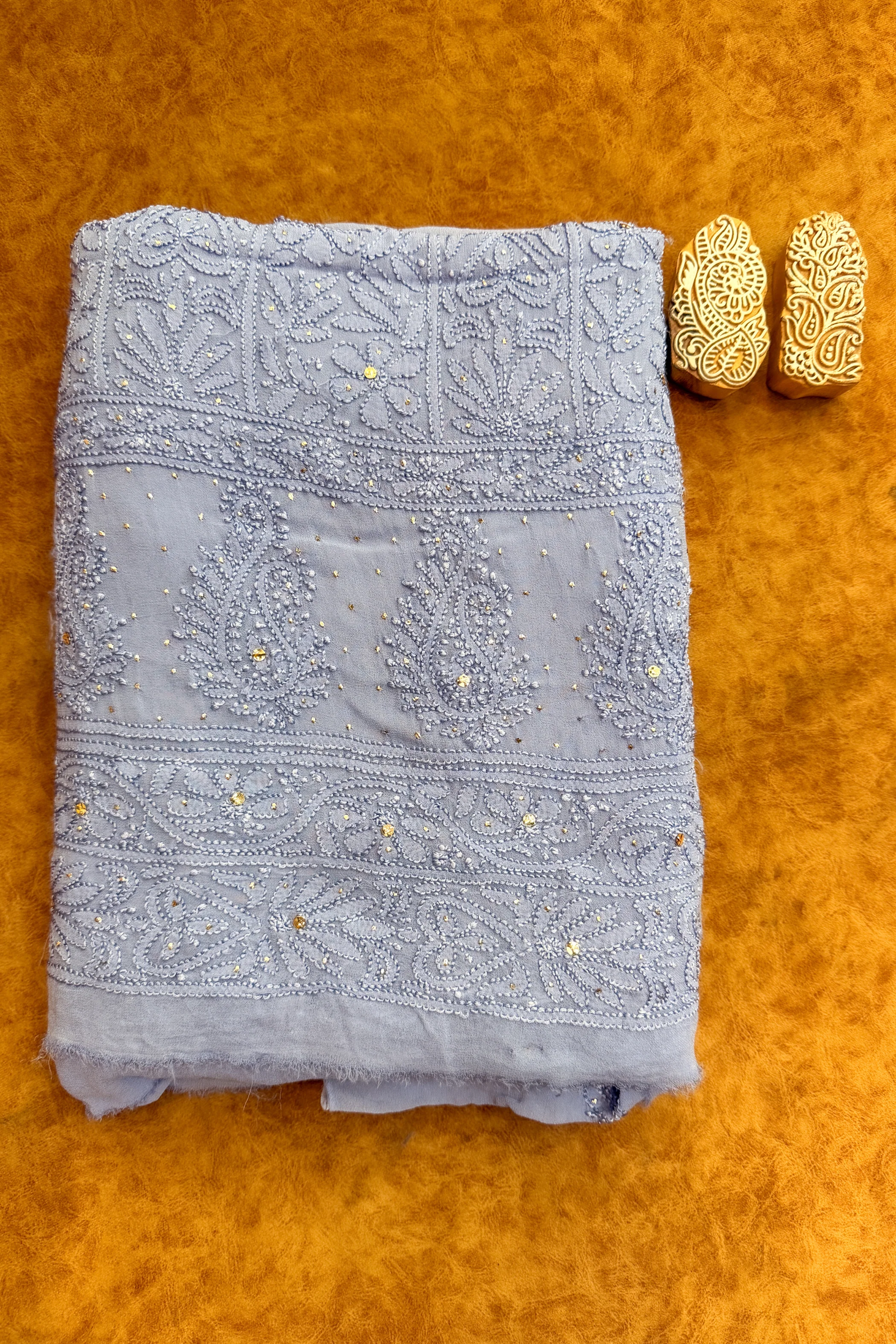 Arsh Handcrafted Pure Viscose Georgette Unstitched Chikankari 2pc Suit Set