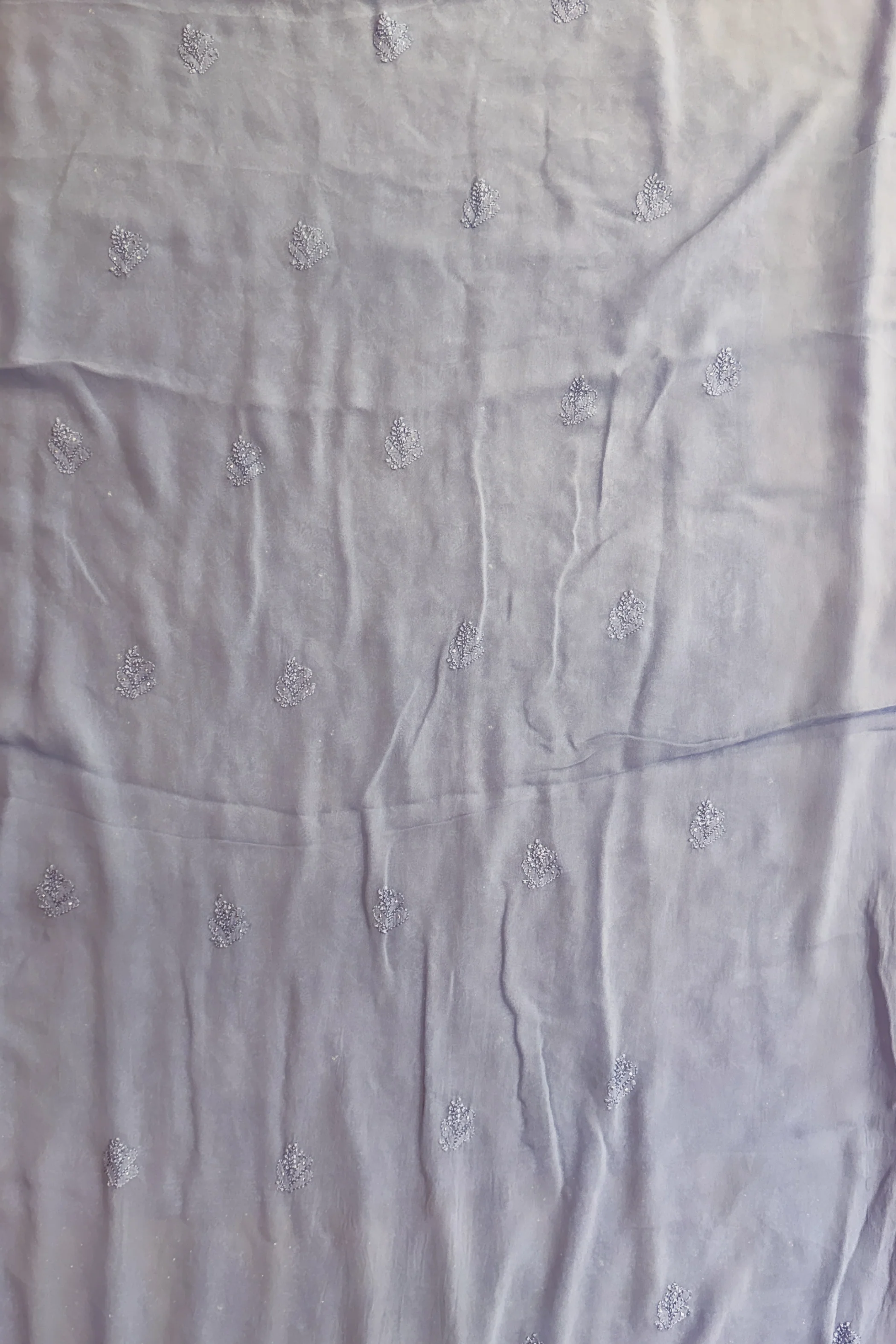 Arsh Handcrafted Pure Viscose Georgette Unstitched Chikankari 2pc Suit Set - Image 3