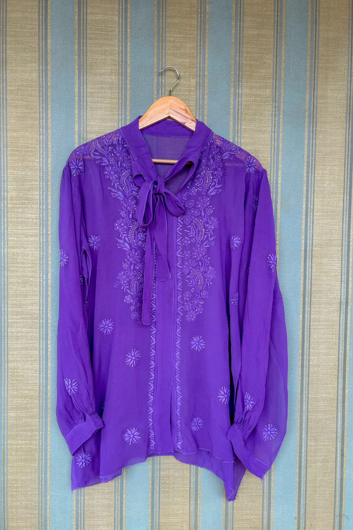Arsh Handcrafted Pure Viscose Georgette Semi Stitched Top - Image 4