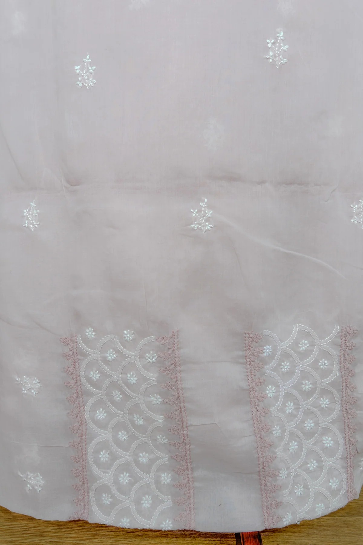 Arsh Handcrafted Cotton Unstitched Chikankari 3pc Suit - Image 5