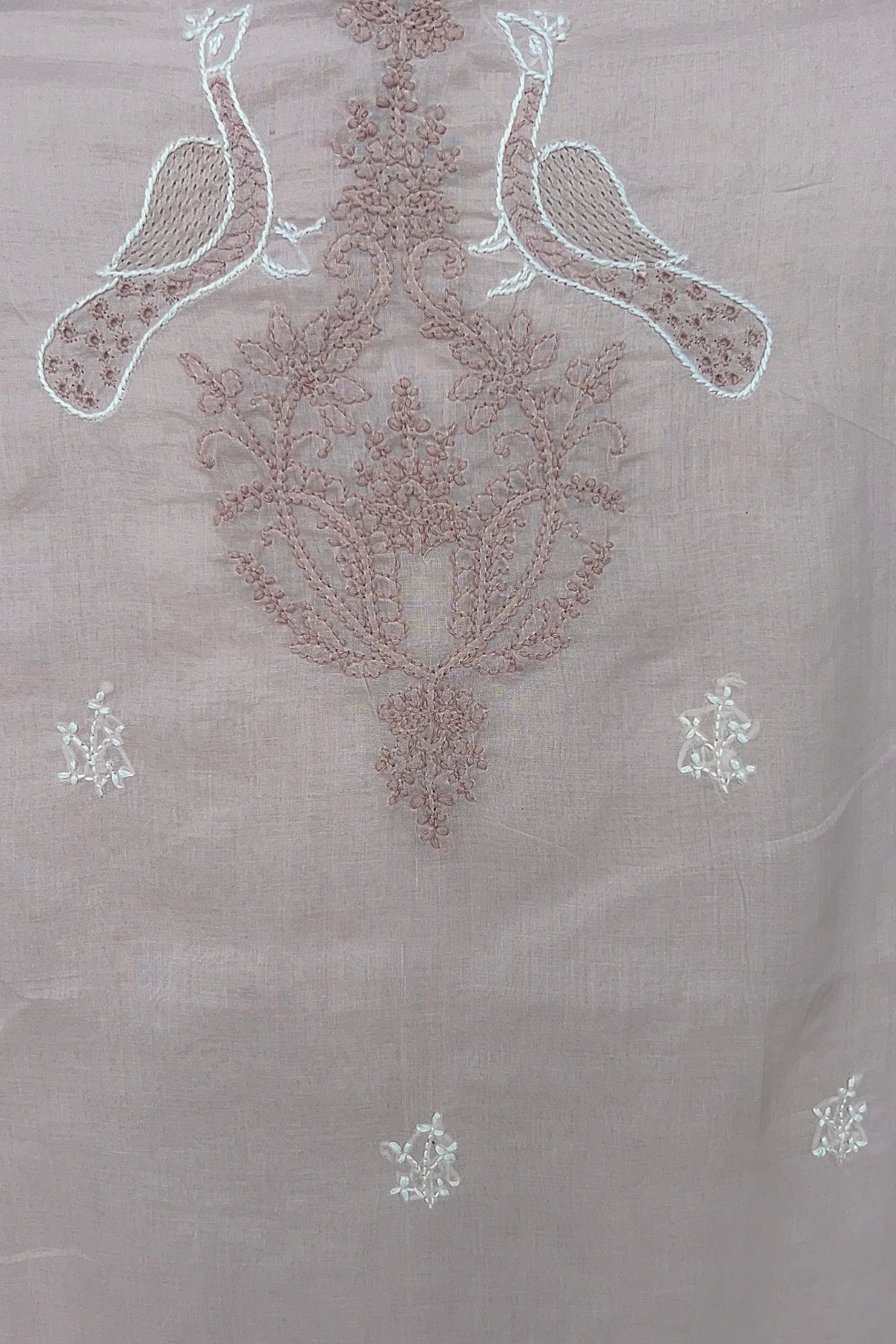 Arsh Handcrafted Cotton Unstitched Chikankari 3pc Suit - Image 6