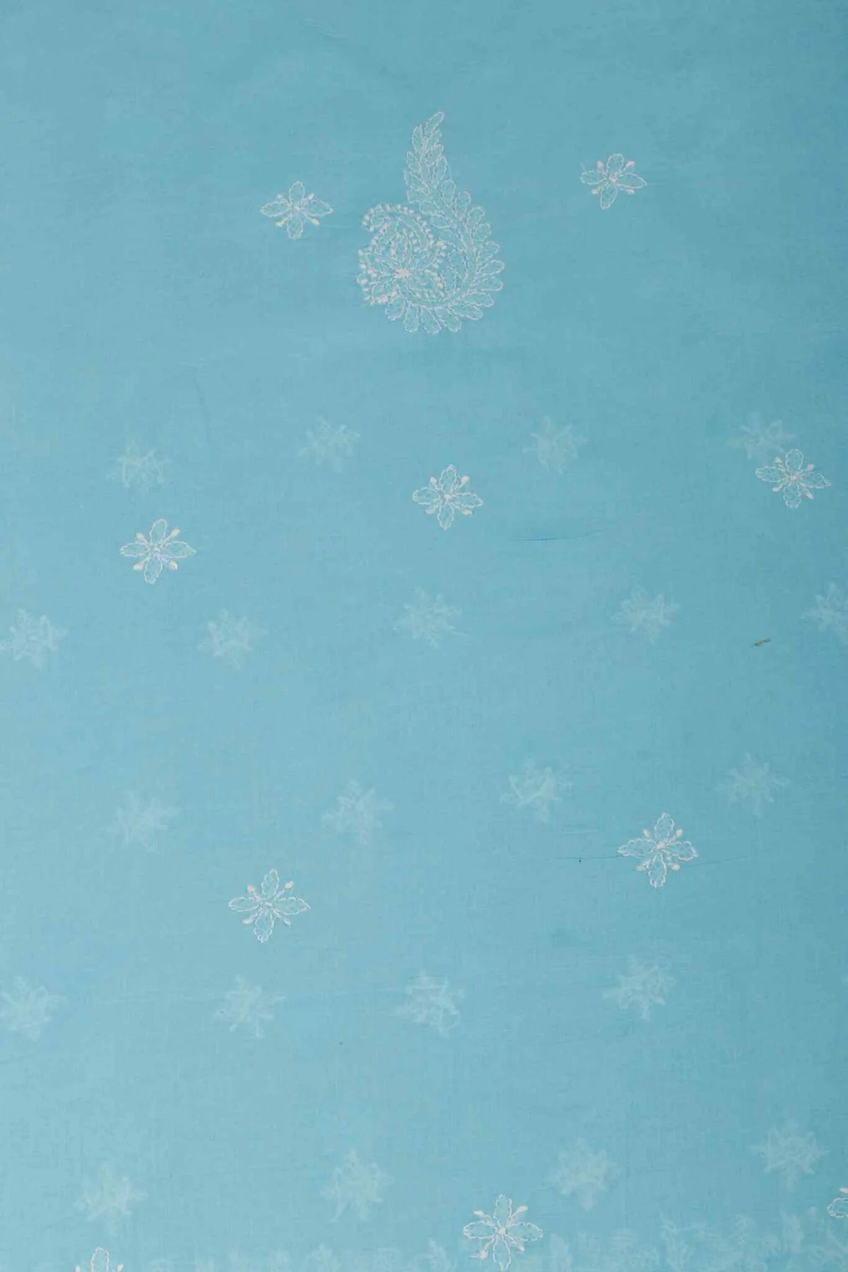 Arsh Handcrafted Sky Blue Cotton Unstitched Chikankari 3pc Suit Set - Image 3