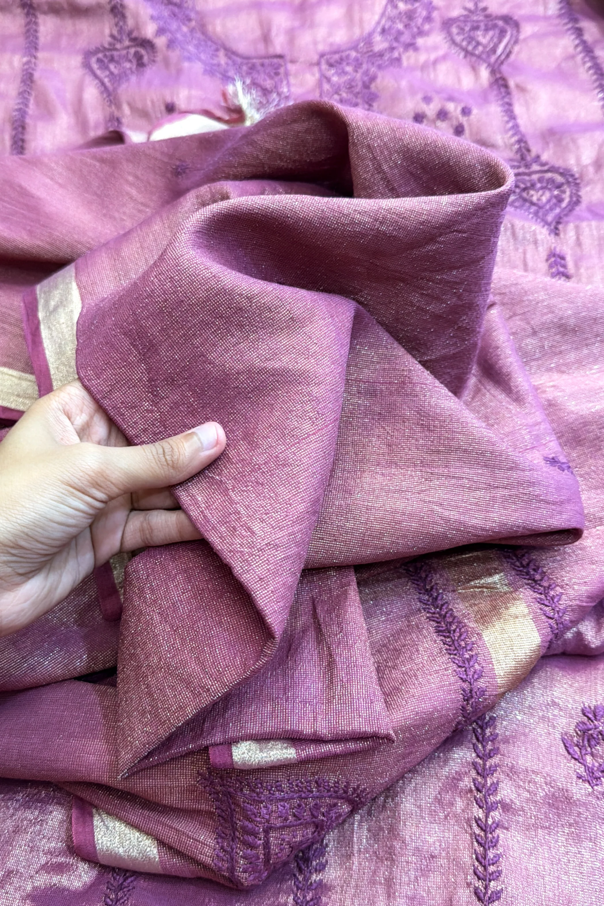 Arsh Handcrafted Pure Tissue Kurti and Dupatta Chikankari Set - Image 2