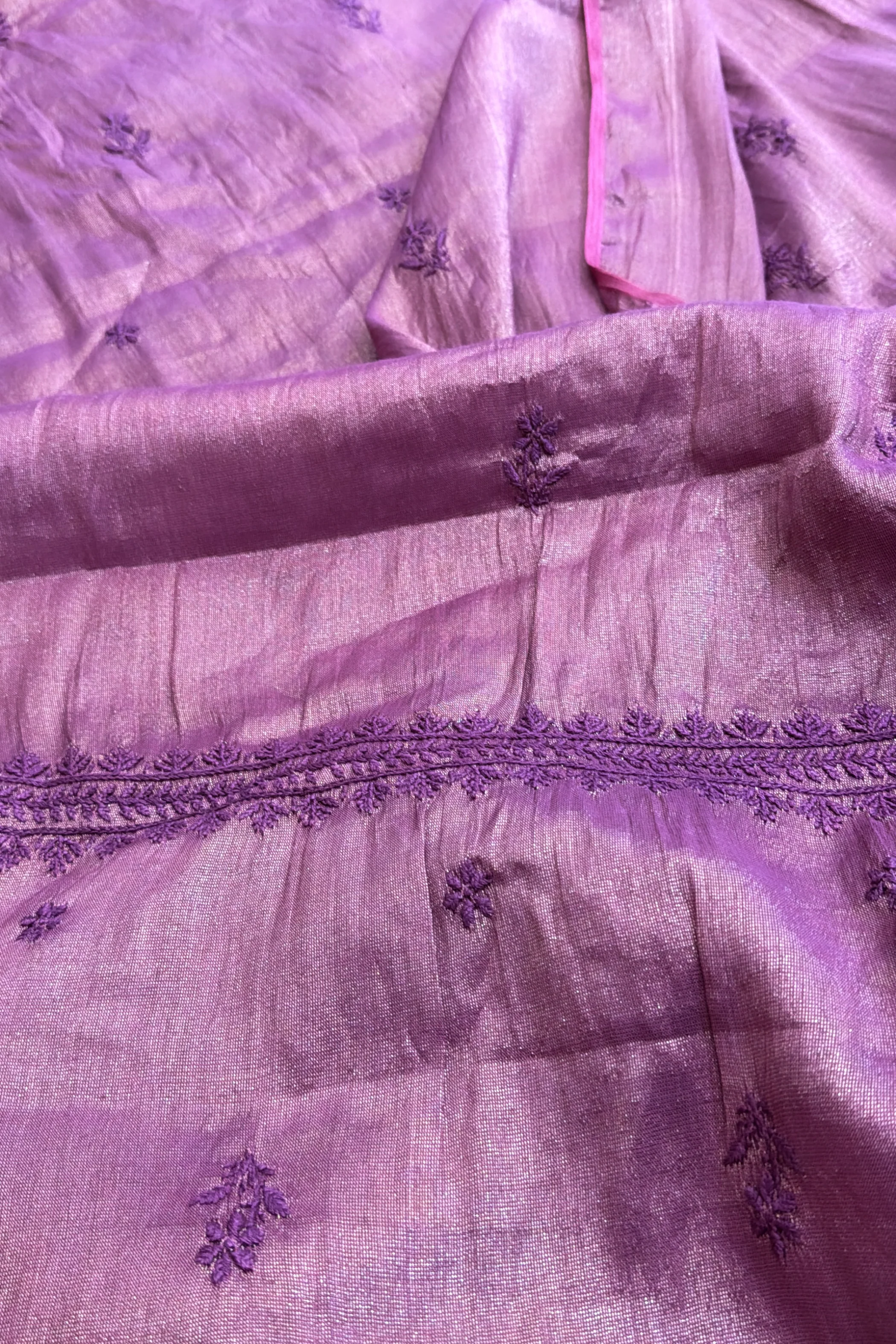 Arsh Handcrafted Pure Tissue Kurti and Dupatta Chikankari Set - Image 4