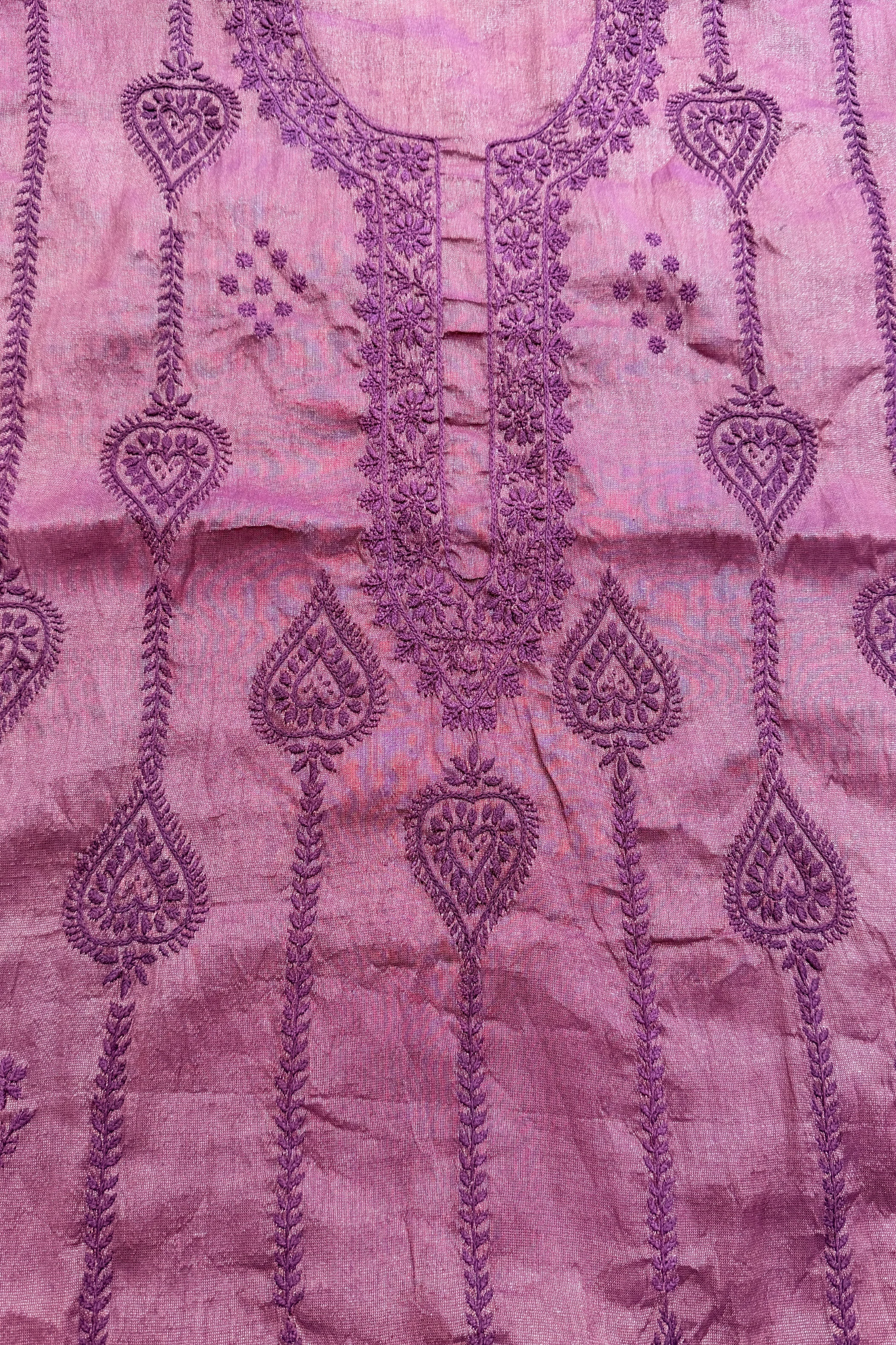 Arsh Handcrafted Pure Tissue Kurti and Dupatta Chikankari Set - Image 6
