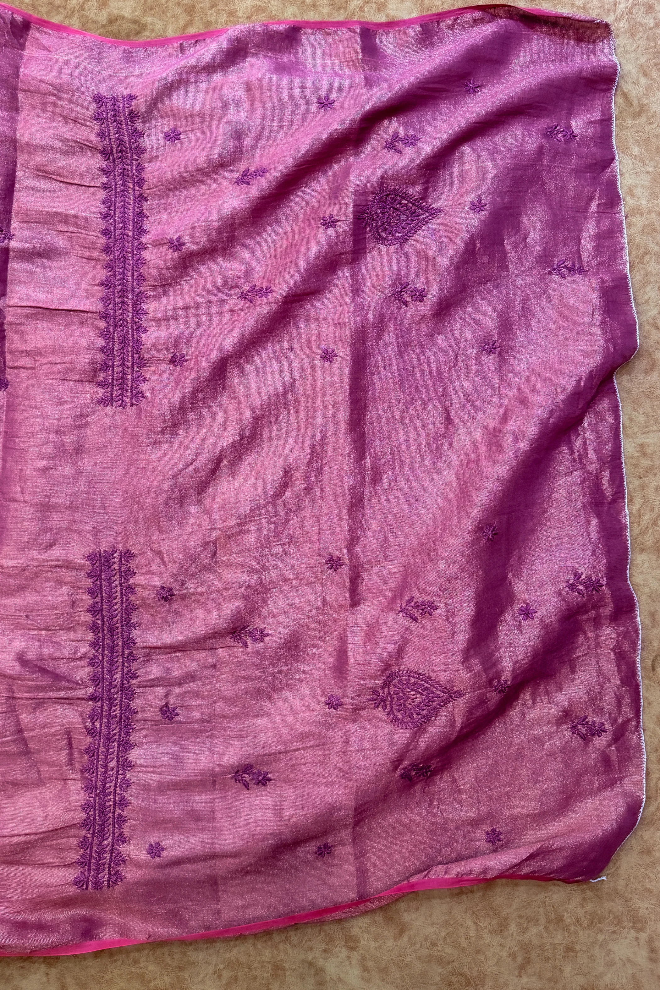 Arsh Handcrafted Pure Tissue Kurti and Dupatta Chikankari Set - Image 8