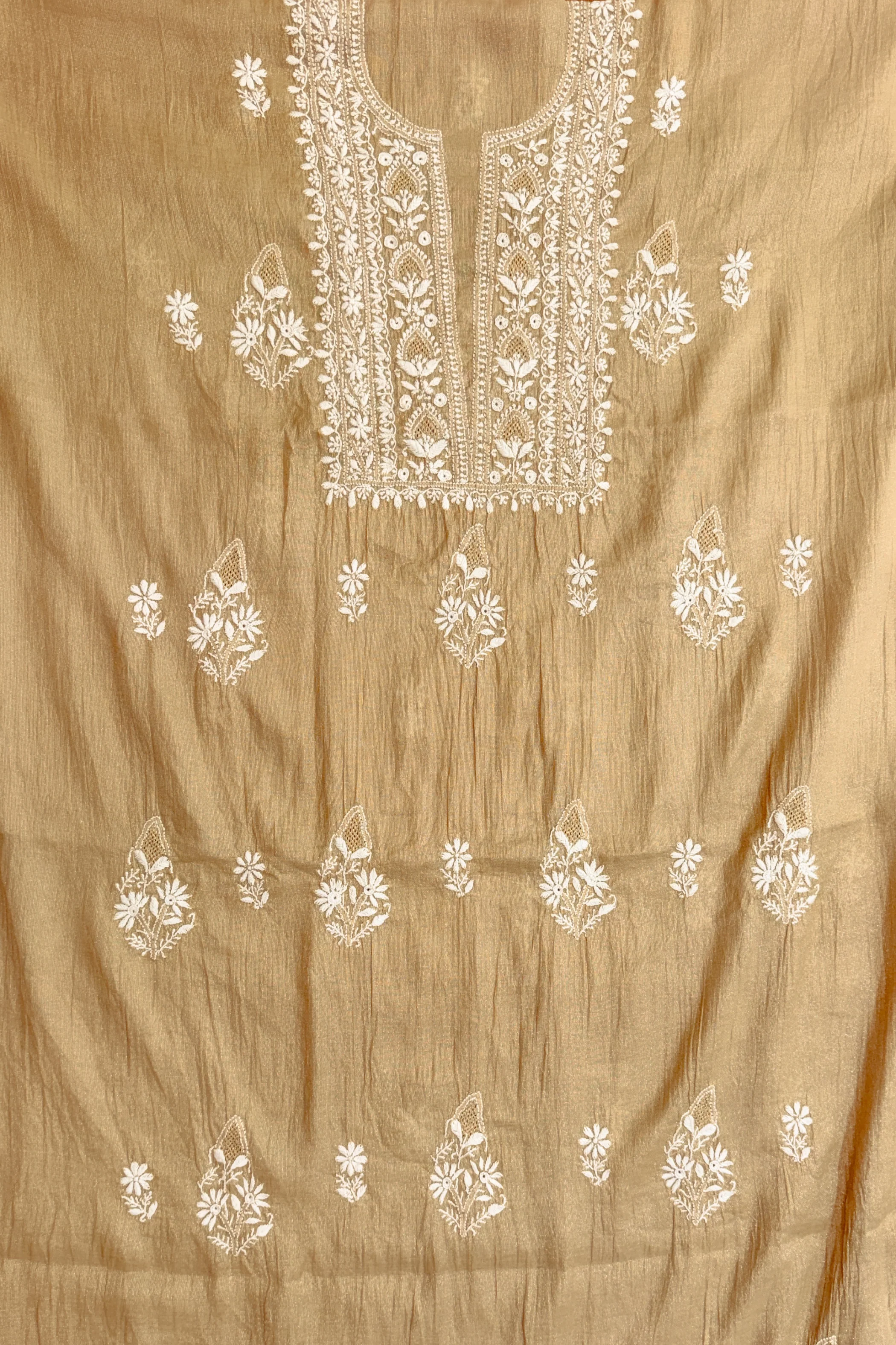 Arsh Handcrafted Pure Tissue Kurti and Dupatta Set - Image 4