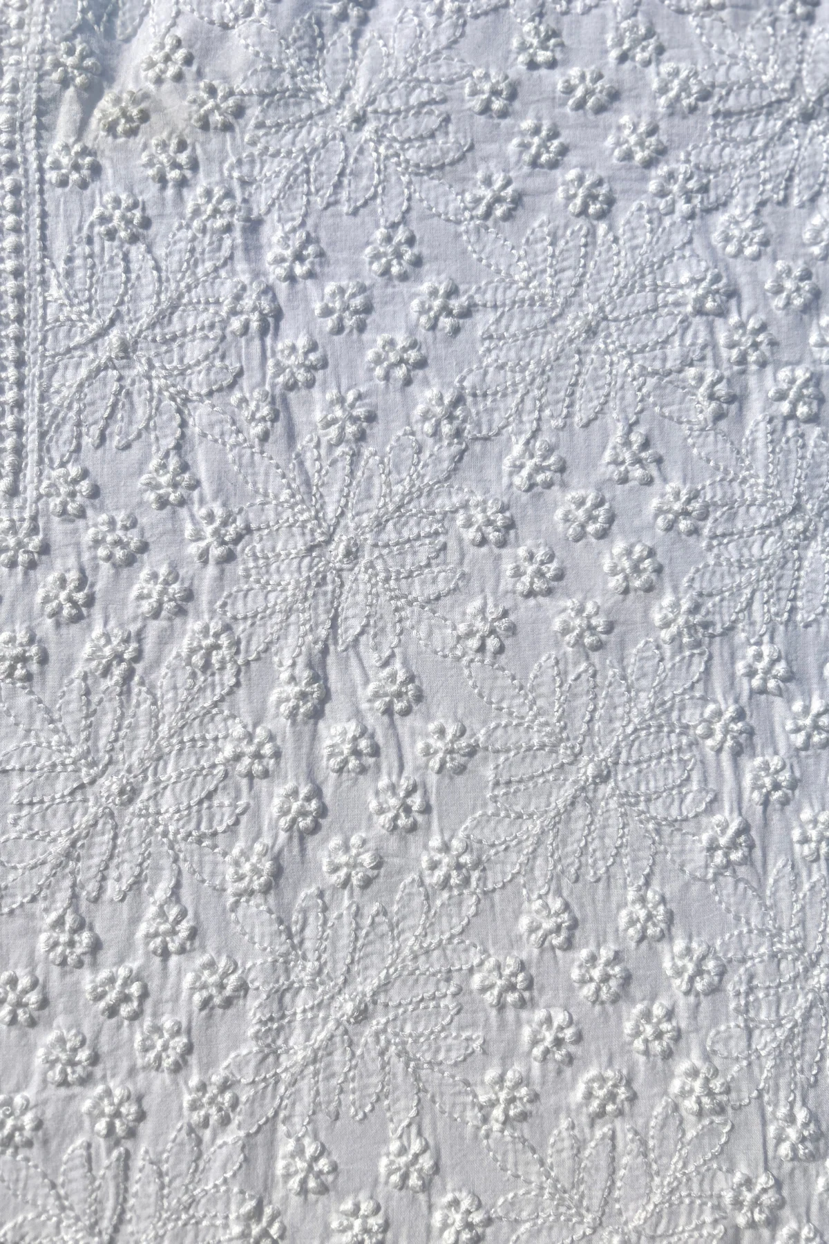 Arsh Hand Embroidered Pure Cotton Chikan Suit Pieces - Image 6