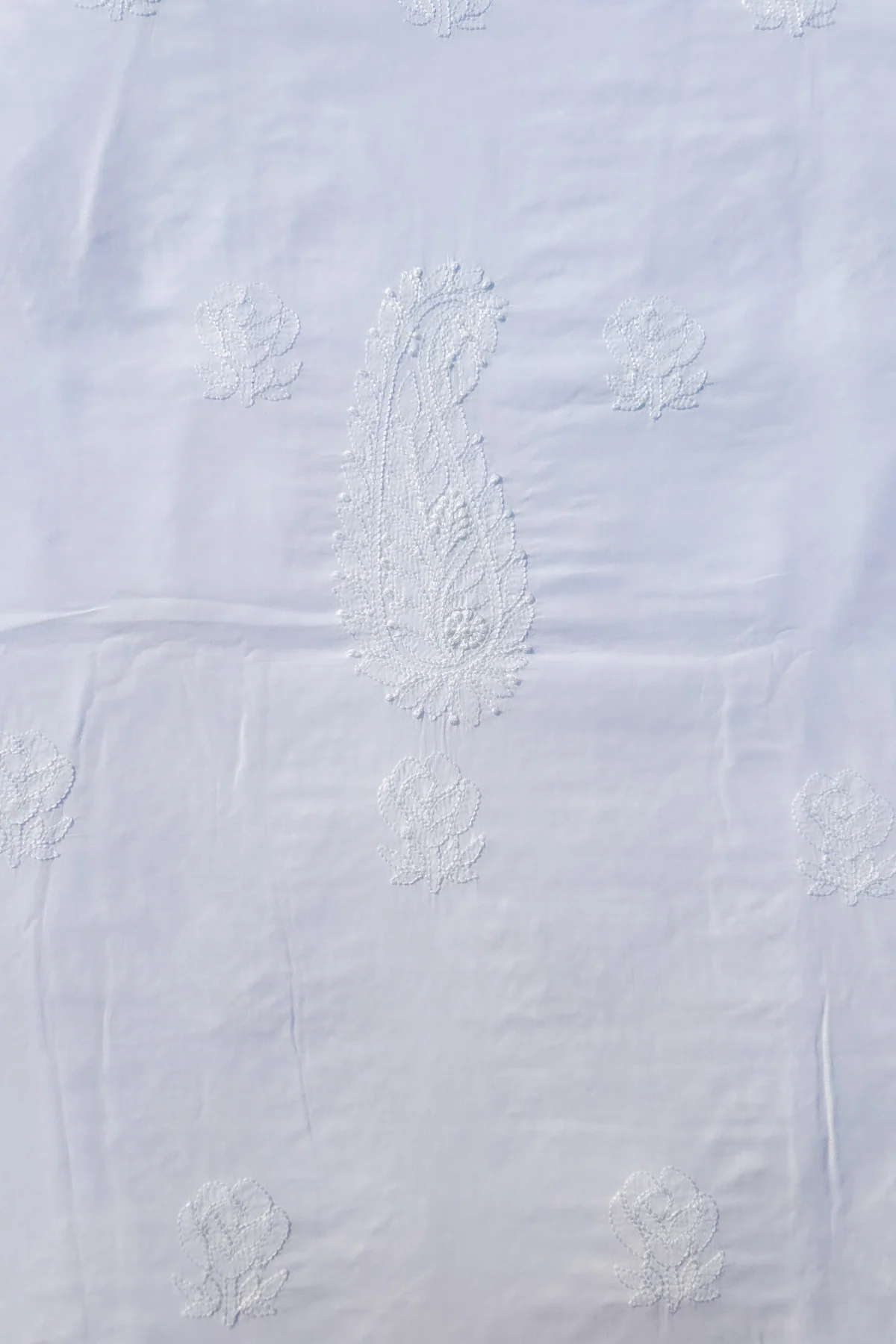 Arsh Hand Embroidered Pure Cotton Chikan Suit Pieces - Image 9