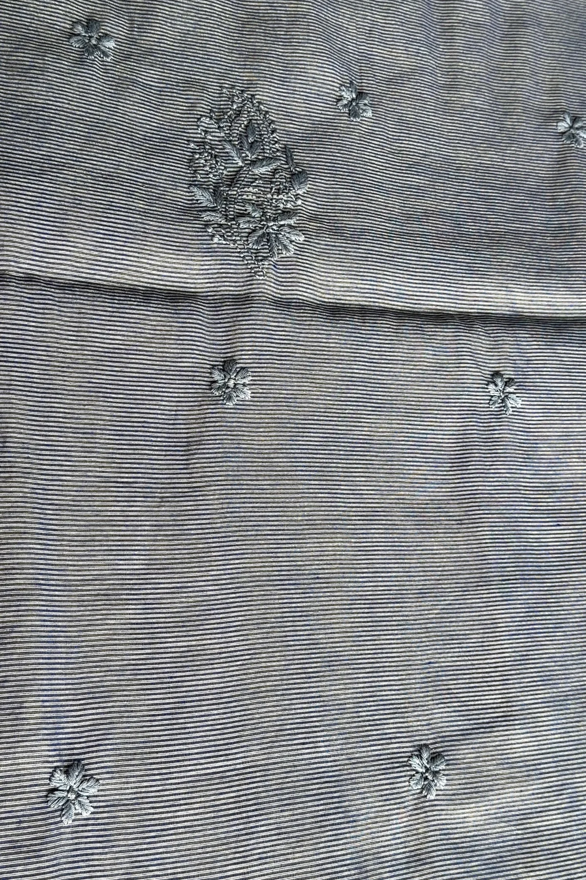 Arsh Handmade Pure Tissue Cotton Chikankari Suit Piece - Image 3