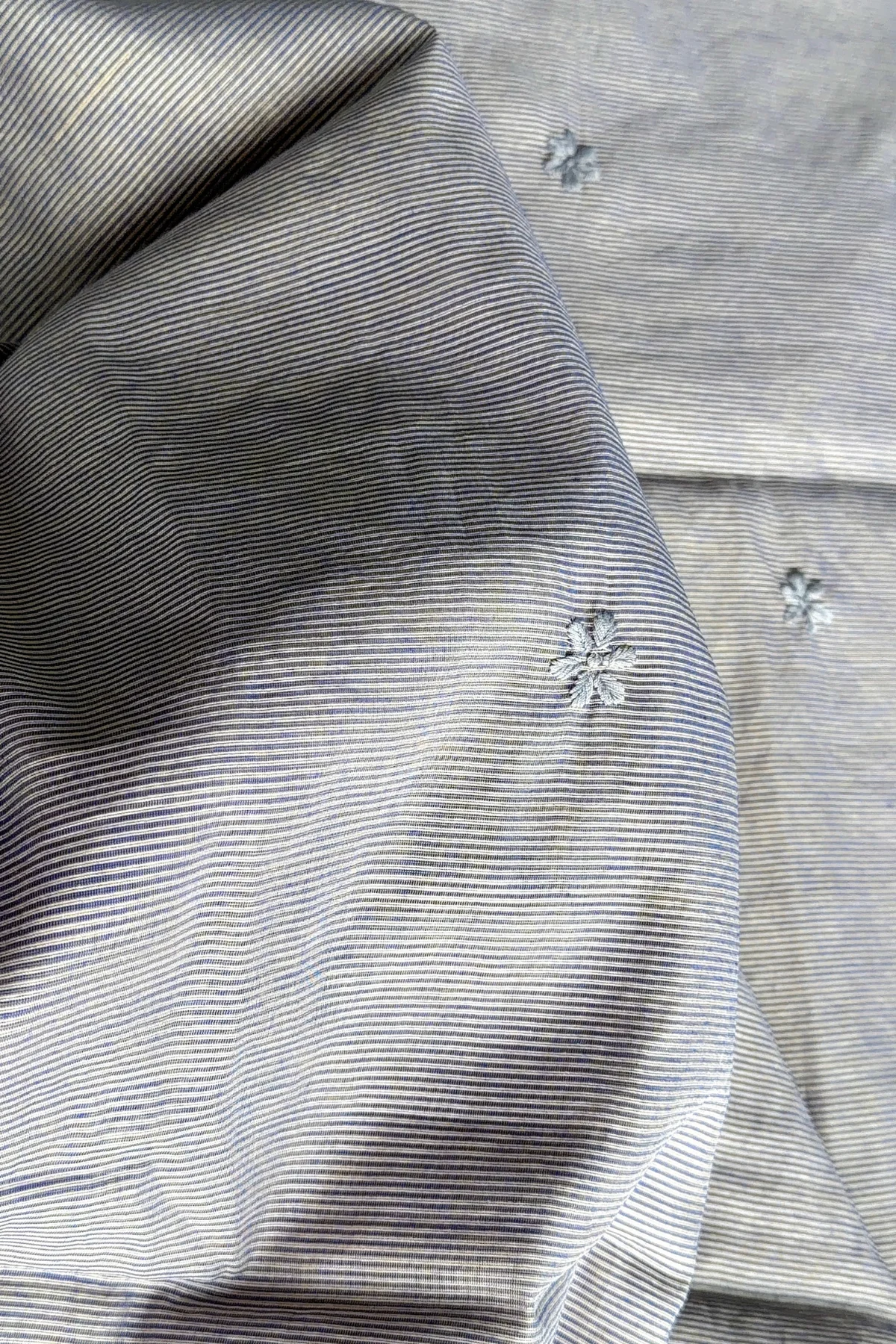 Arsh Handmade Pure Tissue Cotton Chikankari Suit Piece - Image 5
