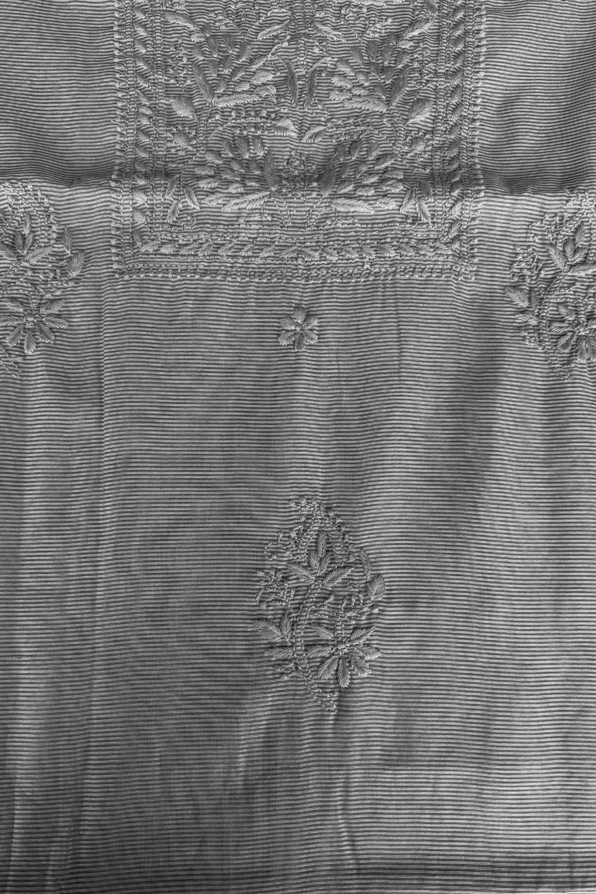 Arsh Handmade Pure Tissue Cotton Chikankari Suit Piece - Image 7