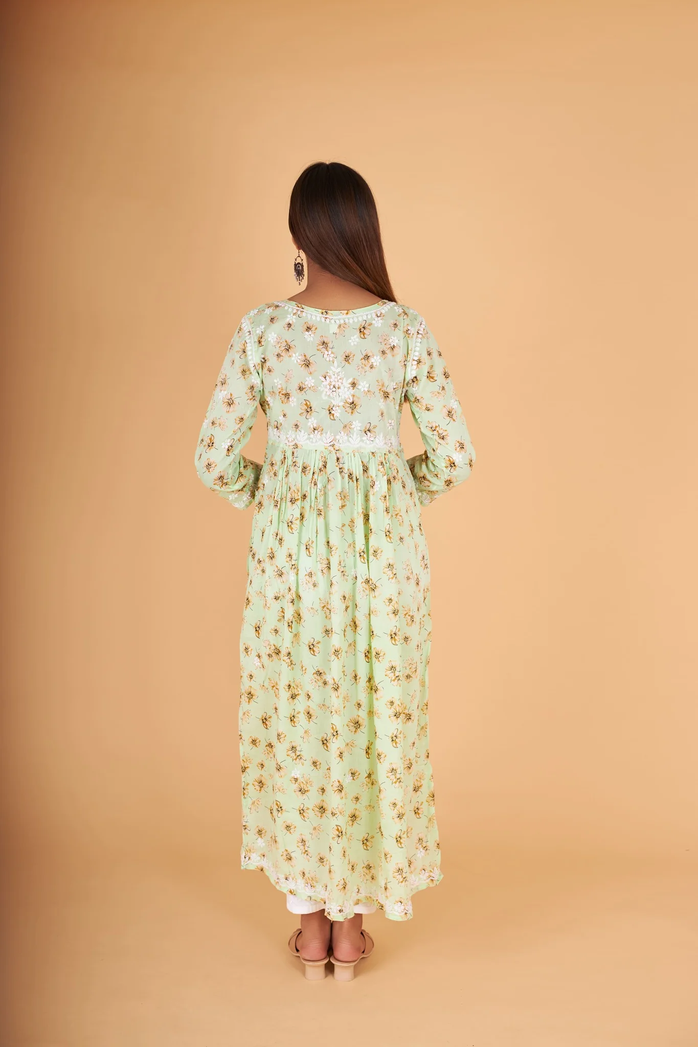 Arsh Handcrafted MulMul Cotton Printed Gown Dress - Image 2