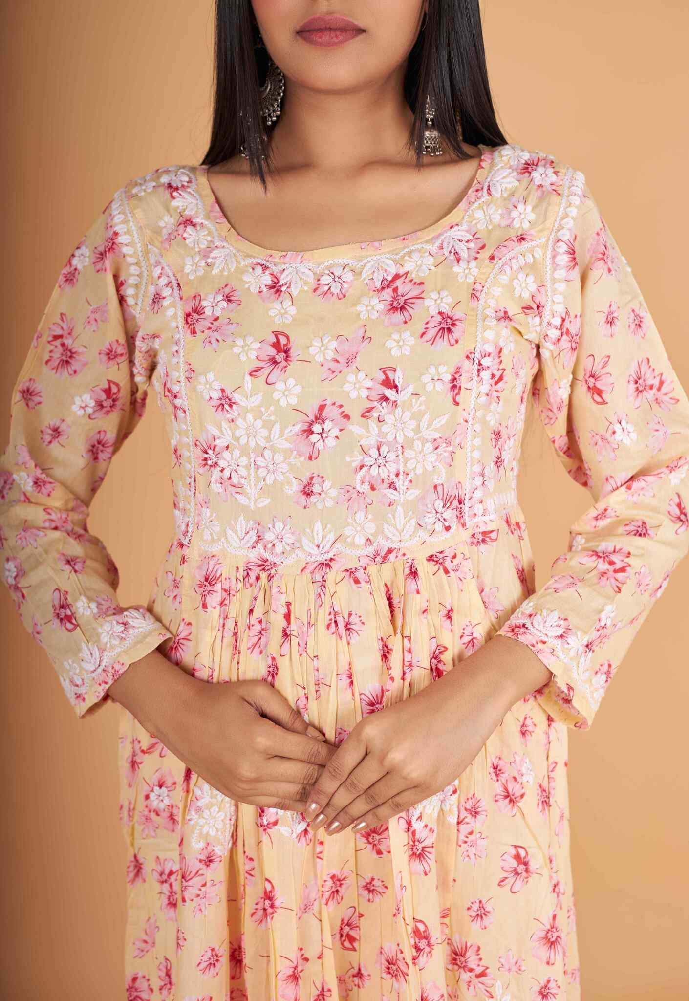 Arsh Handcrafted MulMul Cotton Printed Gown Dress - Image 5